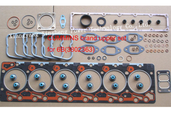 Black Rubber Cummins 4BT Auto Engine Repair Kits Upper And Lower Gasket Kit 3804896 3802375